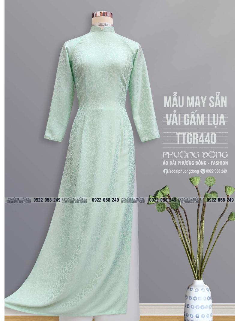 Áo Dài Truyền Thống Gấm Lụa TTGR440